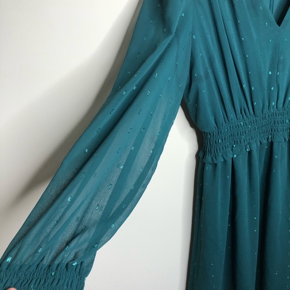 Gal Meets Glam Smocked Fit & Flare Dress 12 NWT - Picture 4 of 10